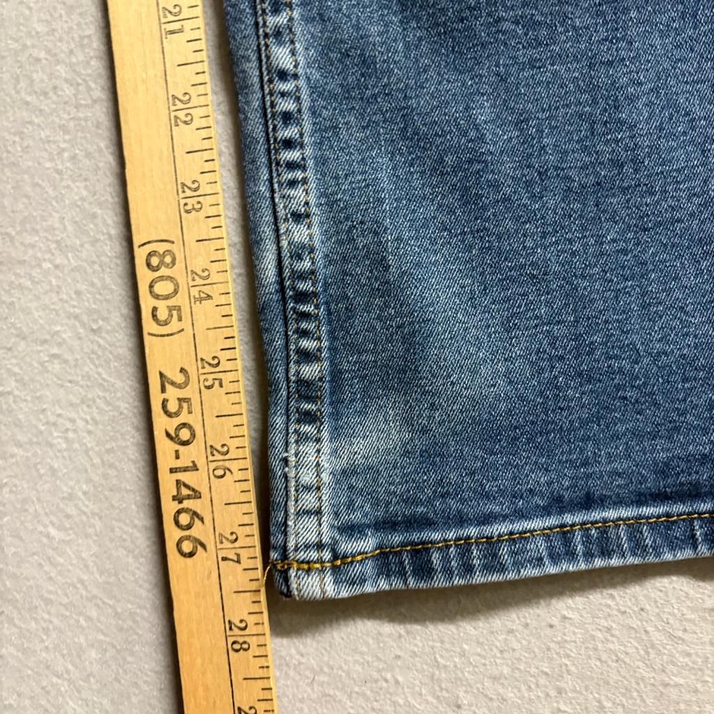 Member's Mark Jeans Mens 38x30 Blue Straight Fit Premium Stretch Denim TORN