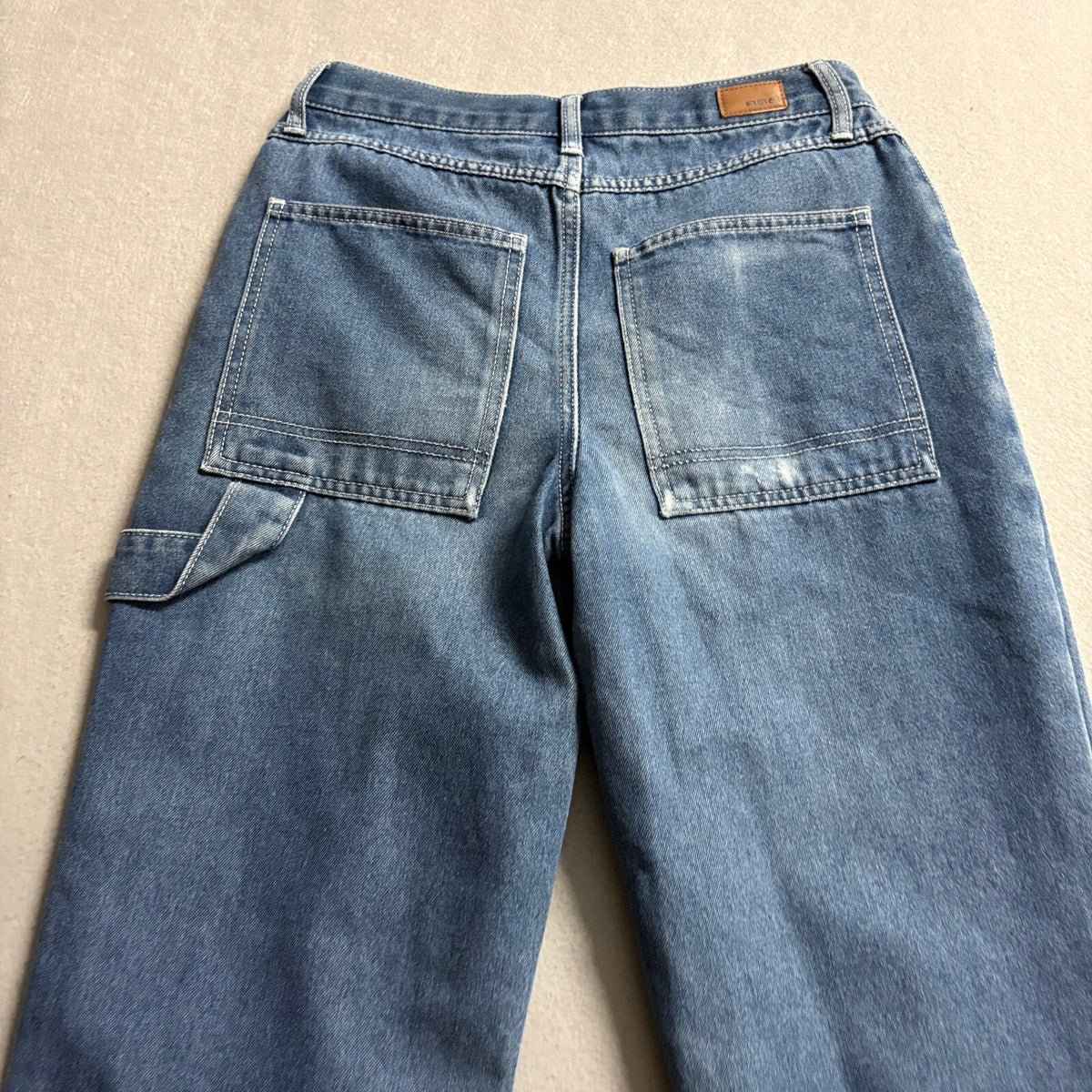 RSQ Carpenter Jeans Womens Size 25 Blue Denim High Rise Straight Leg Utility
