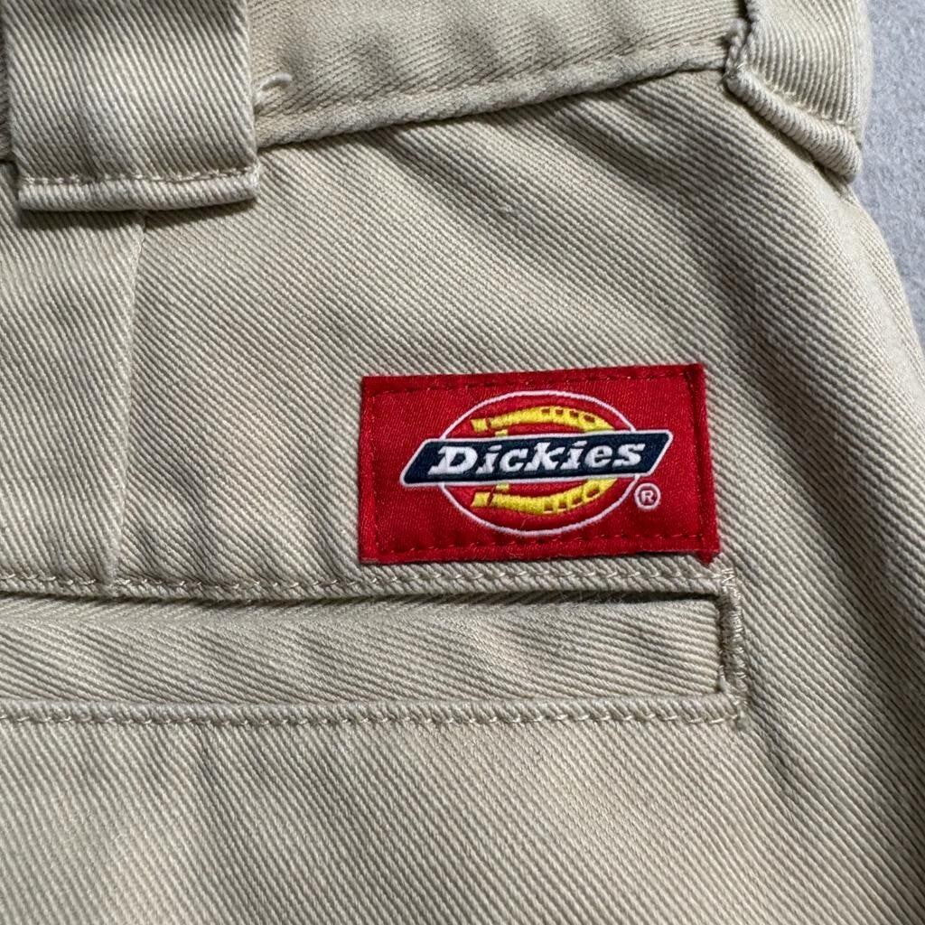 Dickies Girl Worker Crop Roll Hem Pants Womens Size 0/24 Khaki Chino Beige