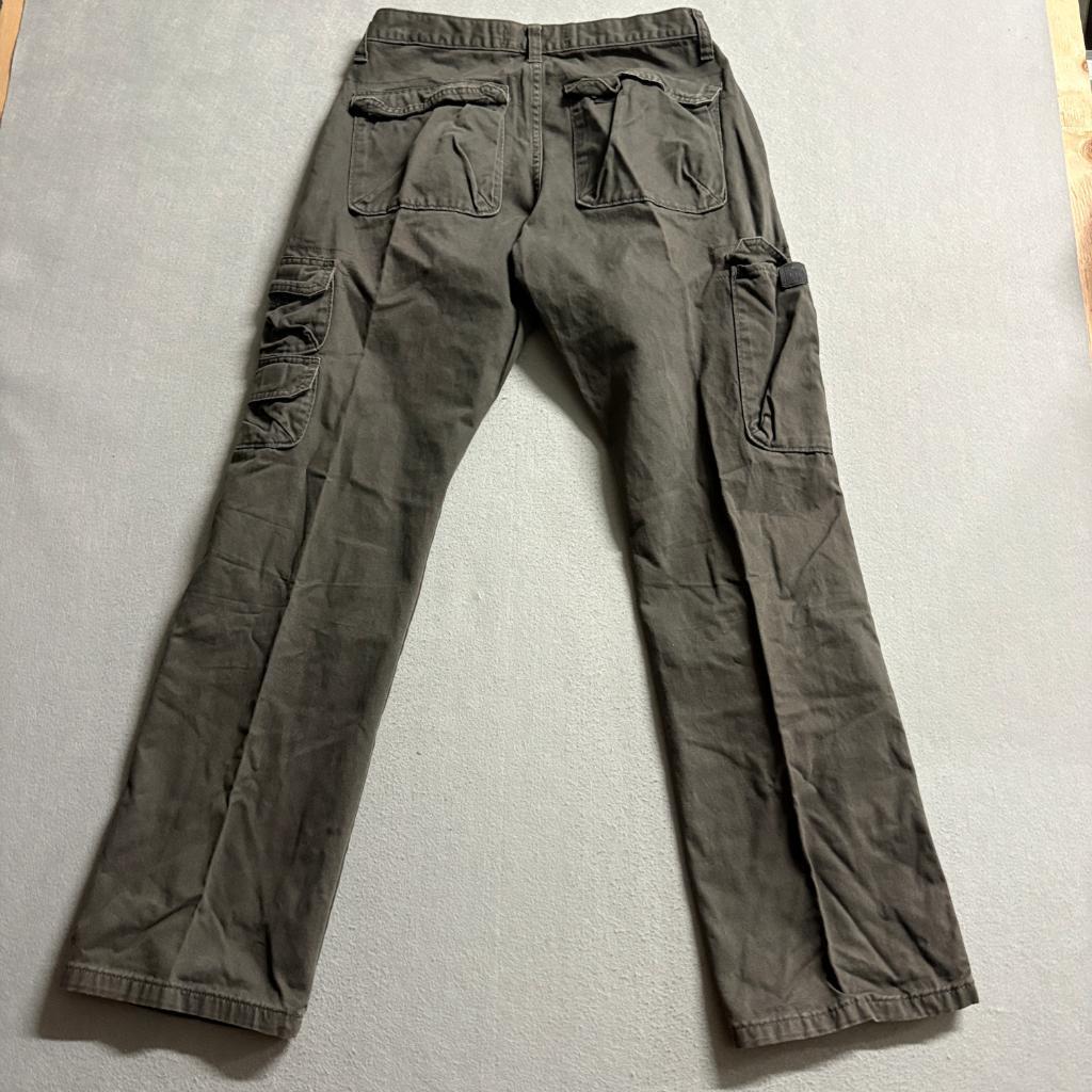 Wrangler Cargo Pants Mens 30x32 Brown Cotton Twill Multi Pocket Utility Workwear
