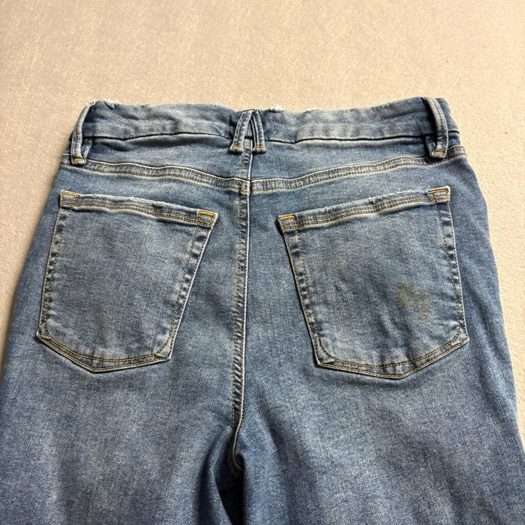 Good American Always Fits Good Legs Straight Jeans Womens Size 6-12 Blue Denim