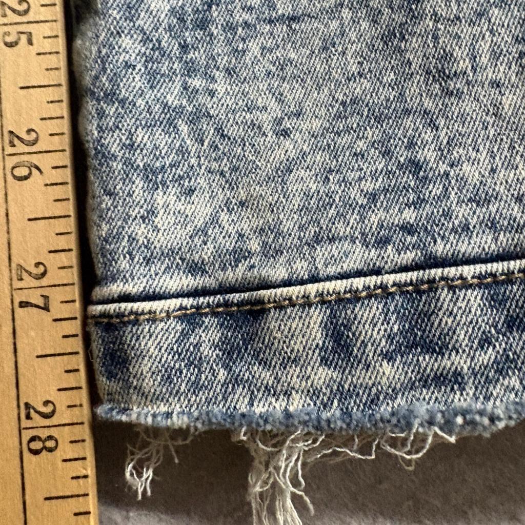 Celebrity Pink Ace Girls Jeans Size 10 Acid Wash Cargo Pocket Raw Hem Denim