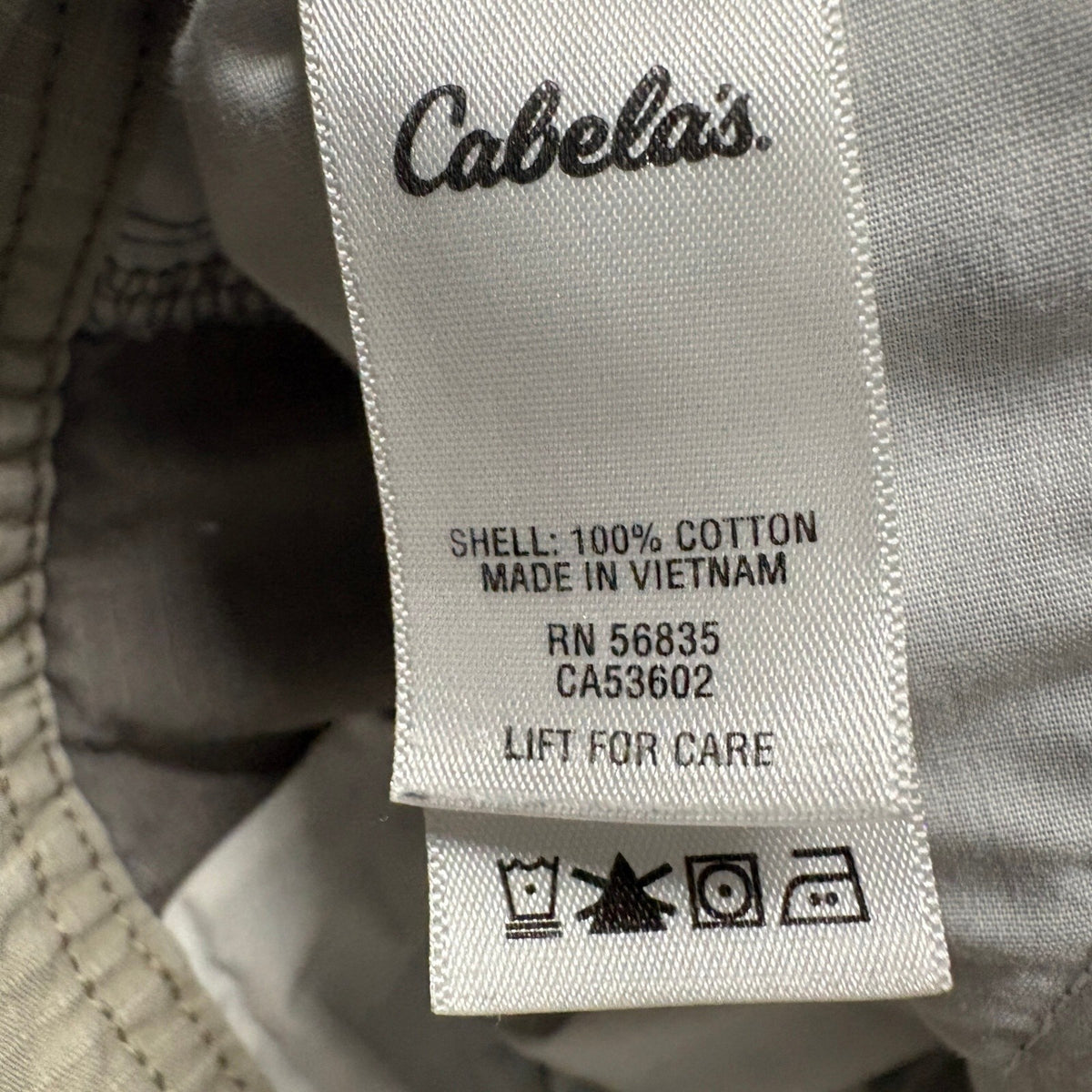 Cabelas Mens Cargo Pants 44x30 Gray Cotton Ripstop Classic Fit Outdoor Hiking