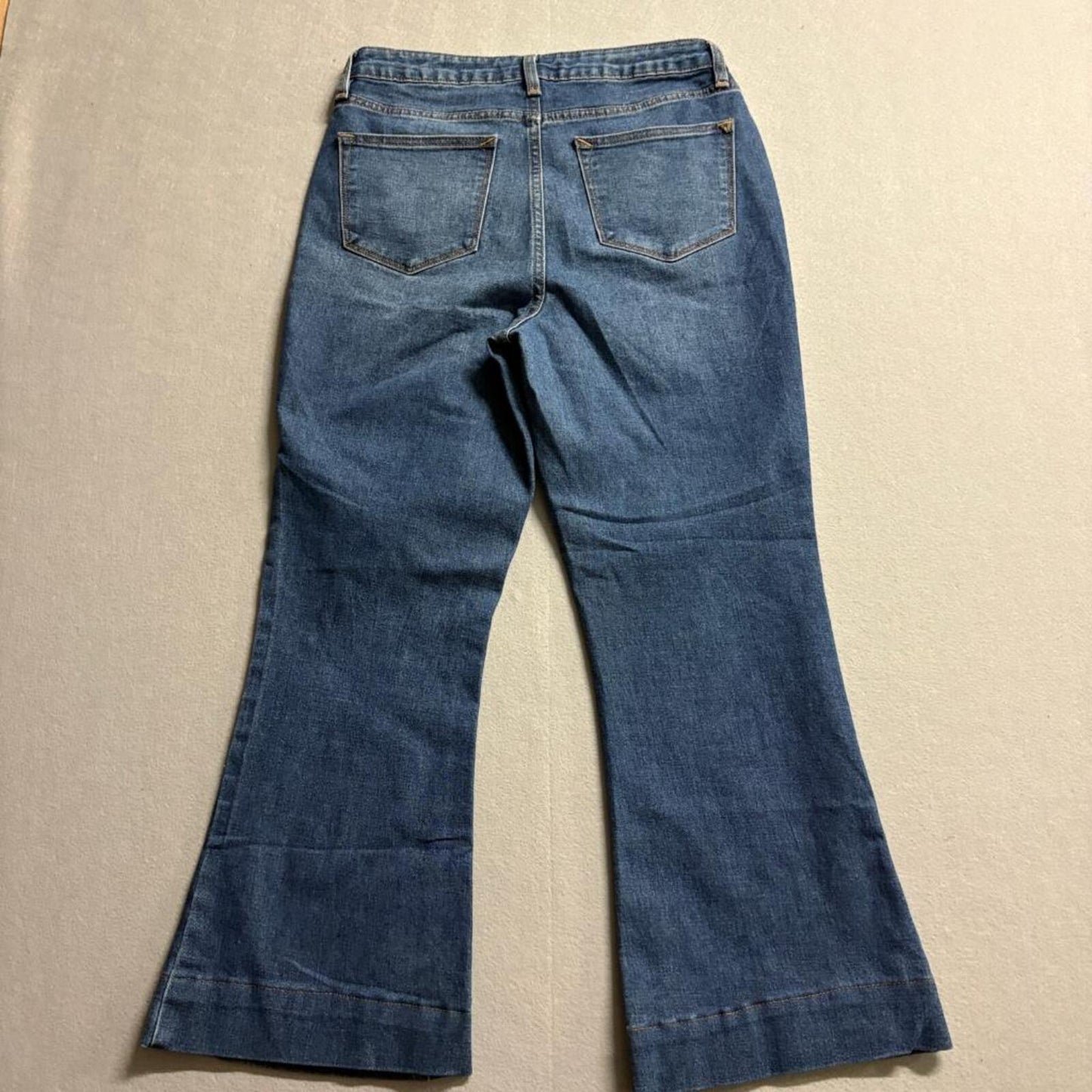 Vigoss High Rise Flare Jeans Womens Size 30 Blue Denim Stretch Wide Leg