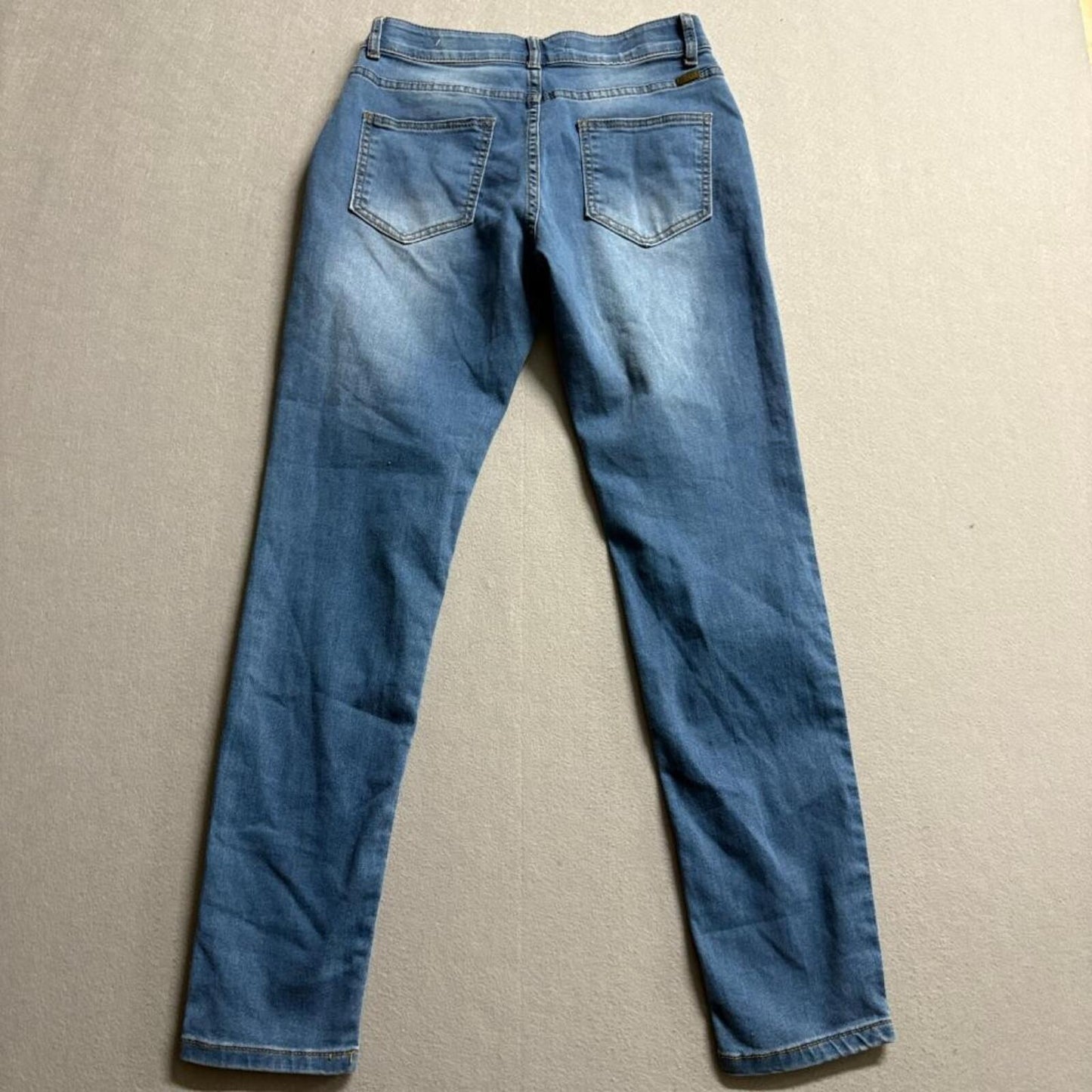 Angels of Difference Skinny Jeans Womens Size 6/28 Blue Stretch Denim Mid Rise