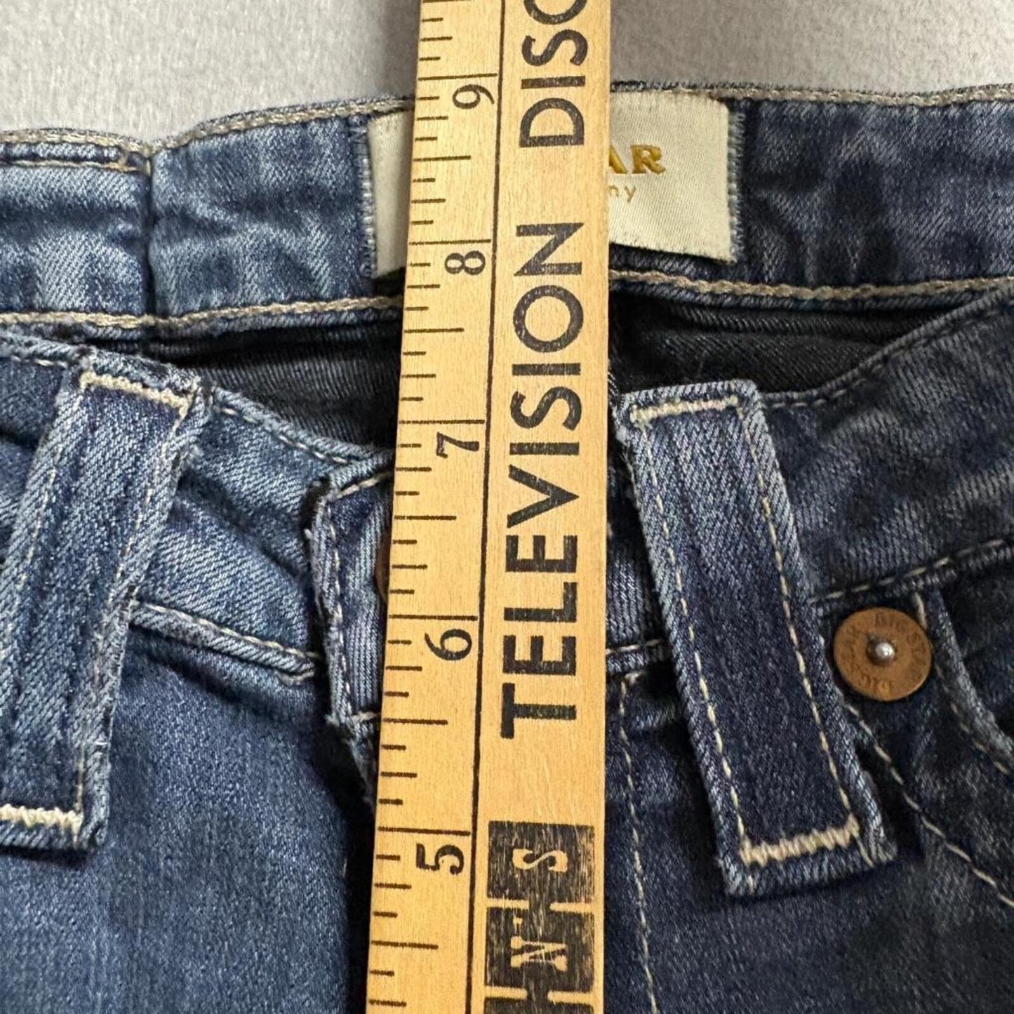 Big Star Alex Skinny Jeans Womens 24 Blue Denim Embroidered Pockets Stretch