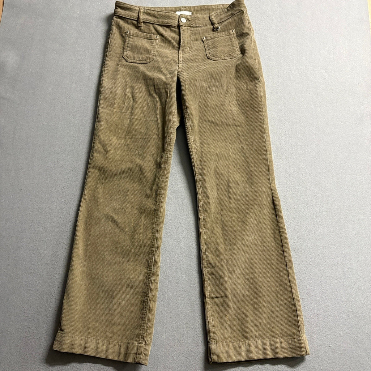 BDG Eliana Kick Flare Corduroy Pants Womens 8 Brown Cord High Rise Stretch