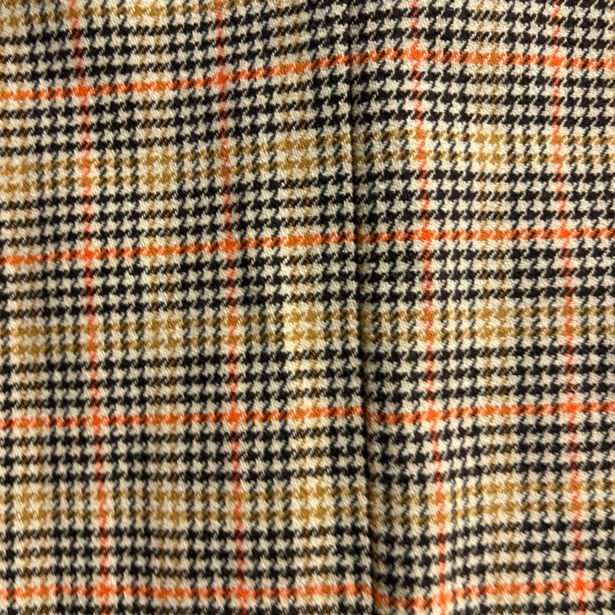 Shein Plaid Blazer Jacket Womens Small Brown Orange Houndstooth Tweed Style Coat