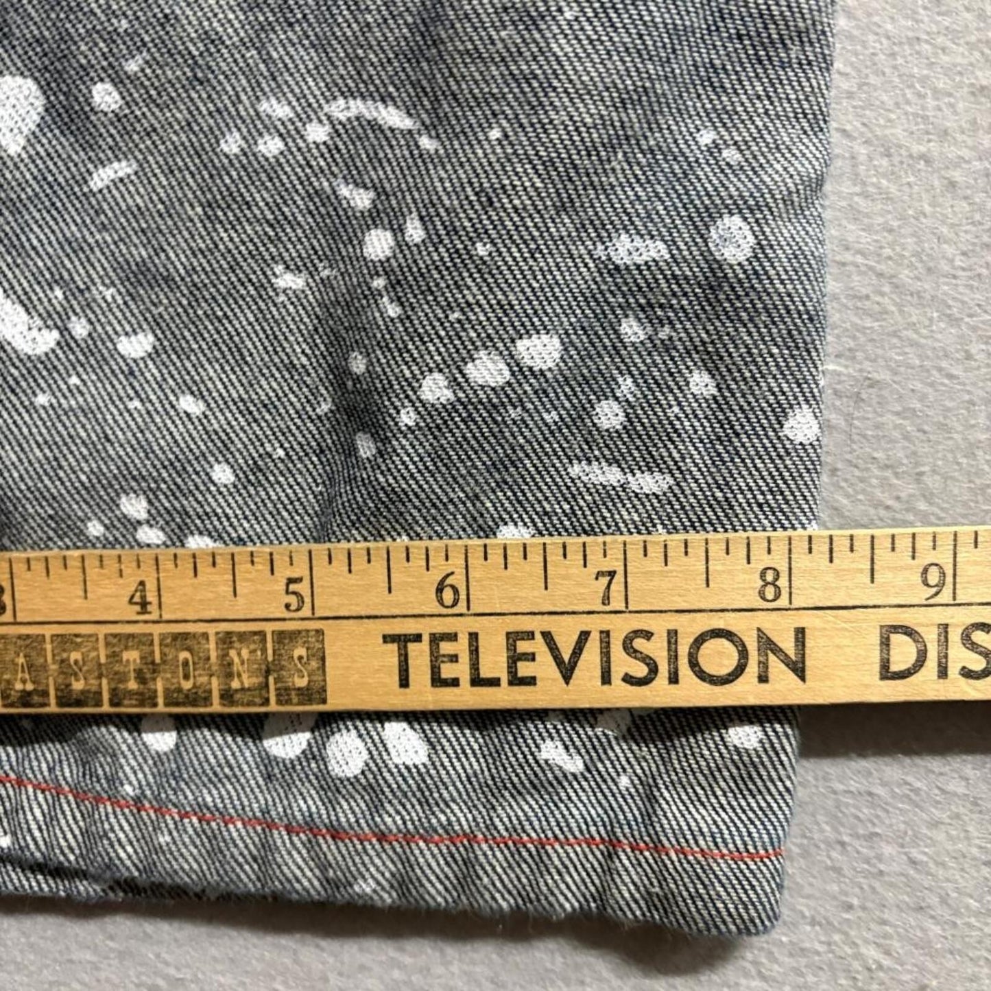 Diamond Stash Mens Jeans Size 40 Gray Acid Bleach Splatter Bull 23 Graphic Denim