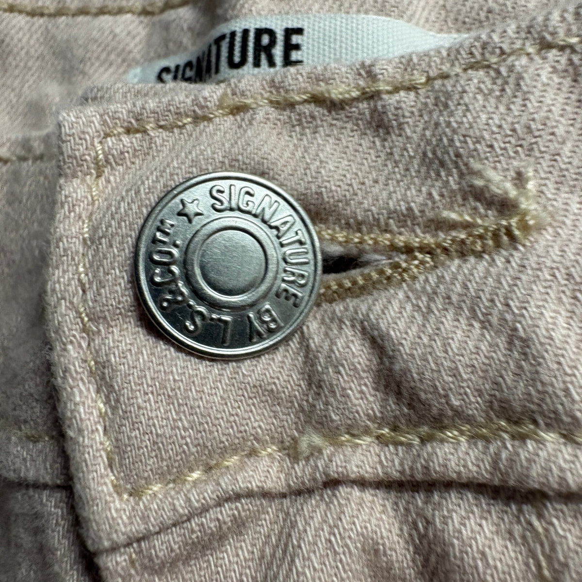 Signature by Levi Strauss Women 10 W30 Everyday Jogger Pants Pink Cotton Utility