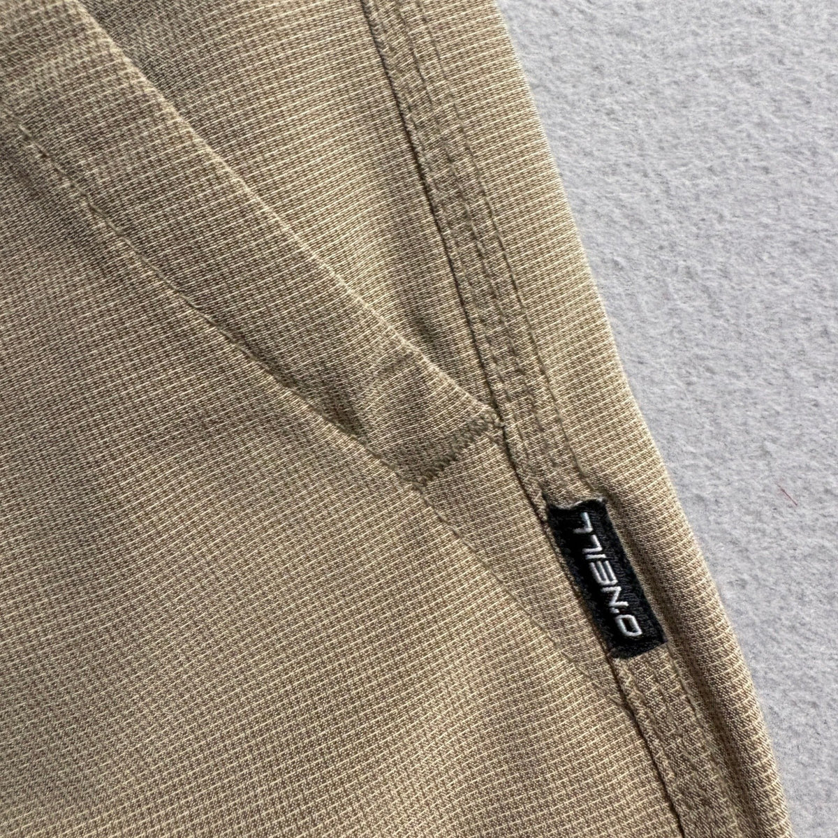 O'Neill Hybrid Shorts Mens Size 36 Tan Beige Stretch Boardshorts Walkshorts 10