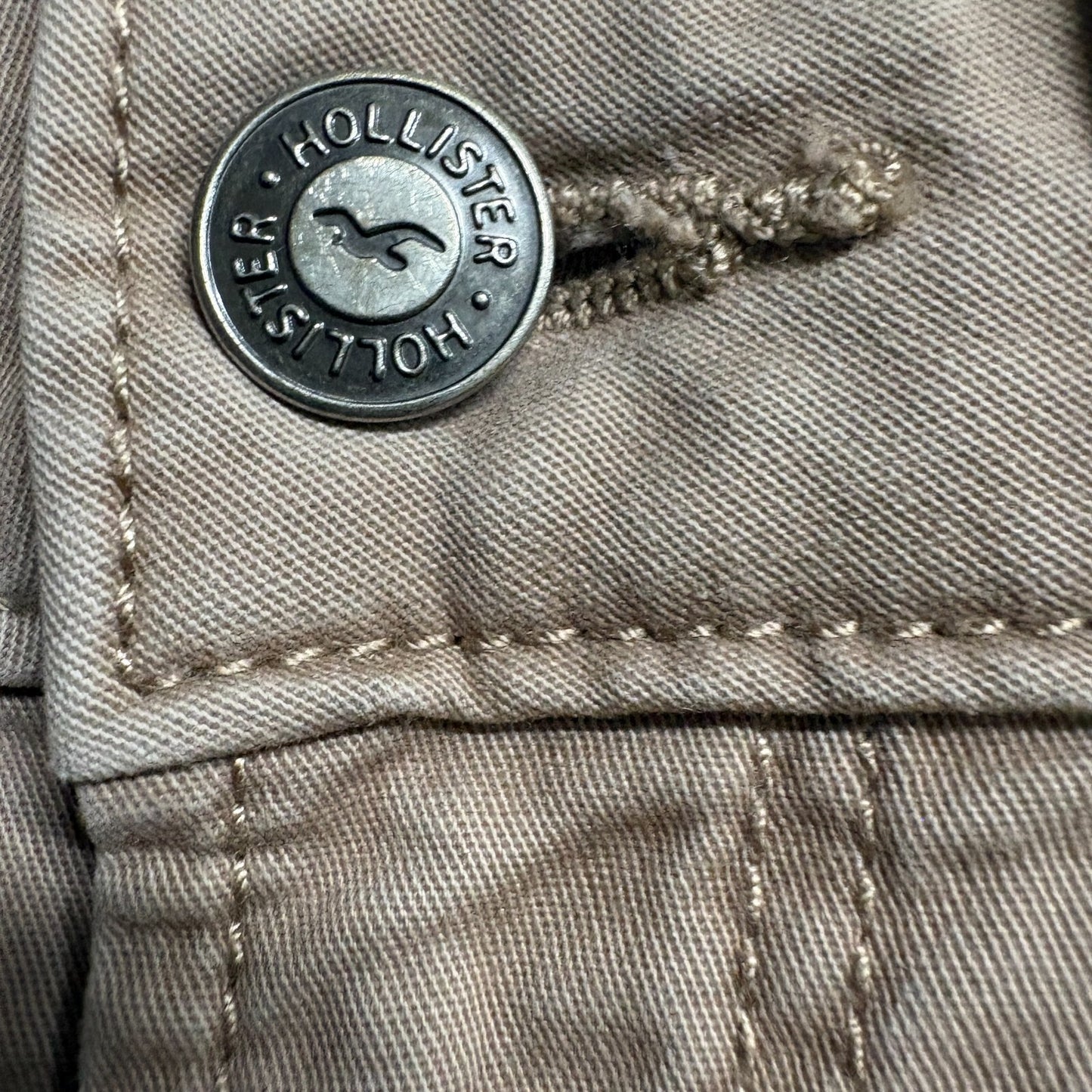 Hollister Cargo Pants Wide Leg Baggy Khaki W23 Fits Like 25x30 Y2K Utility