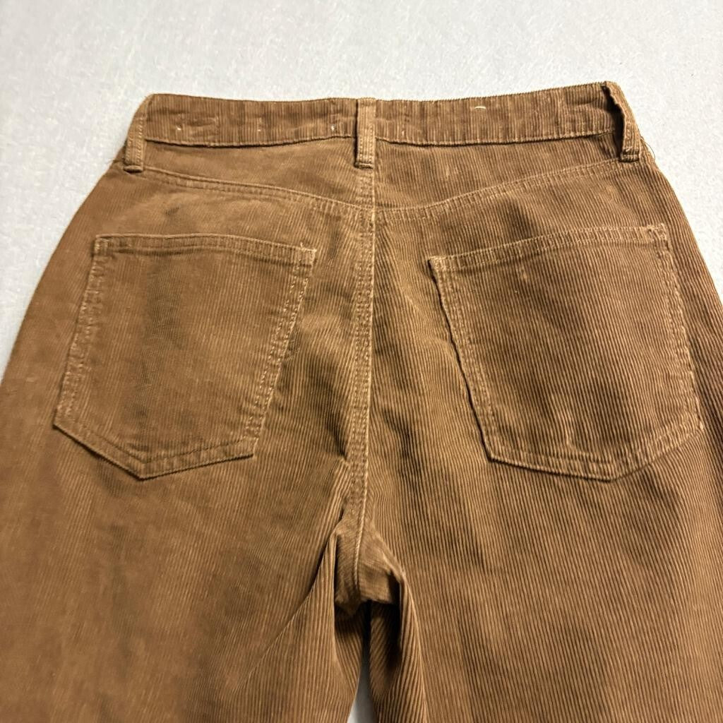Cotton On Cord Straight Jean Womens Size 6 US Brown Corduroy High Rise Pants