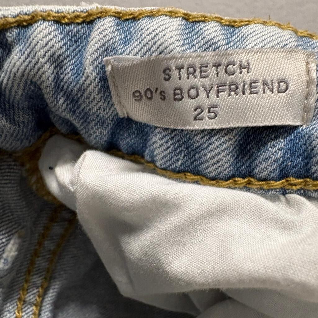PacSun Stretch 90s Boyfriend Jeans Womens 25 Light Wash Denim High Rise