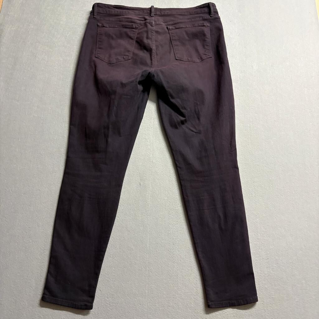 CJ by Cookie Johnson Joy Legging Jeans Womens 34 Dark Purple Plum Stretch Denim