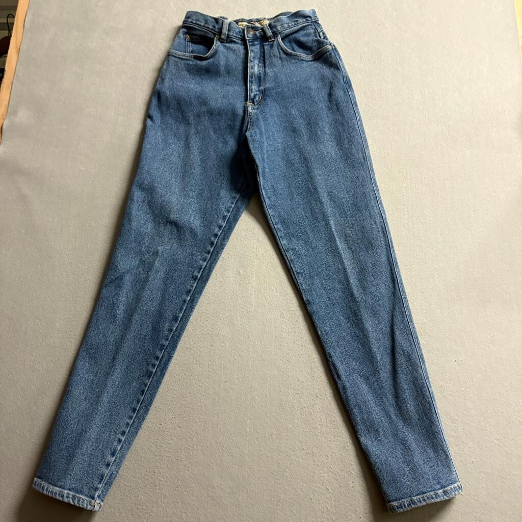 Gloria Vanderbilt Signature Label Jeans Womens 10 Long Blue Denim High Rise Mom