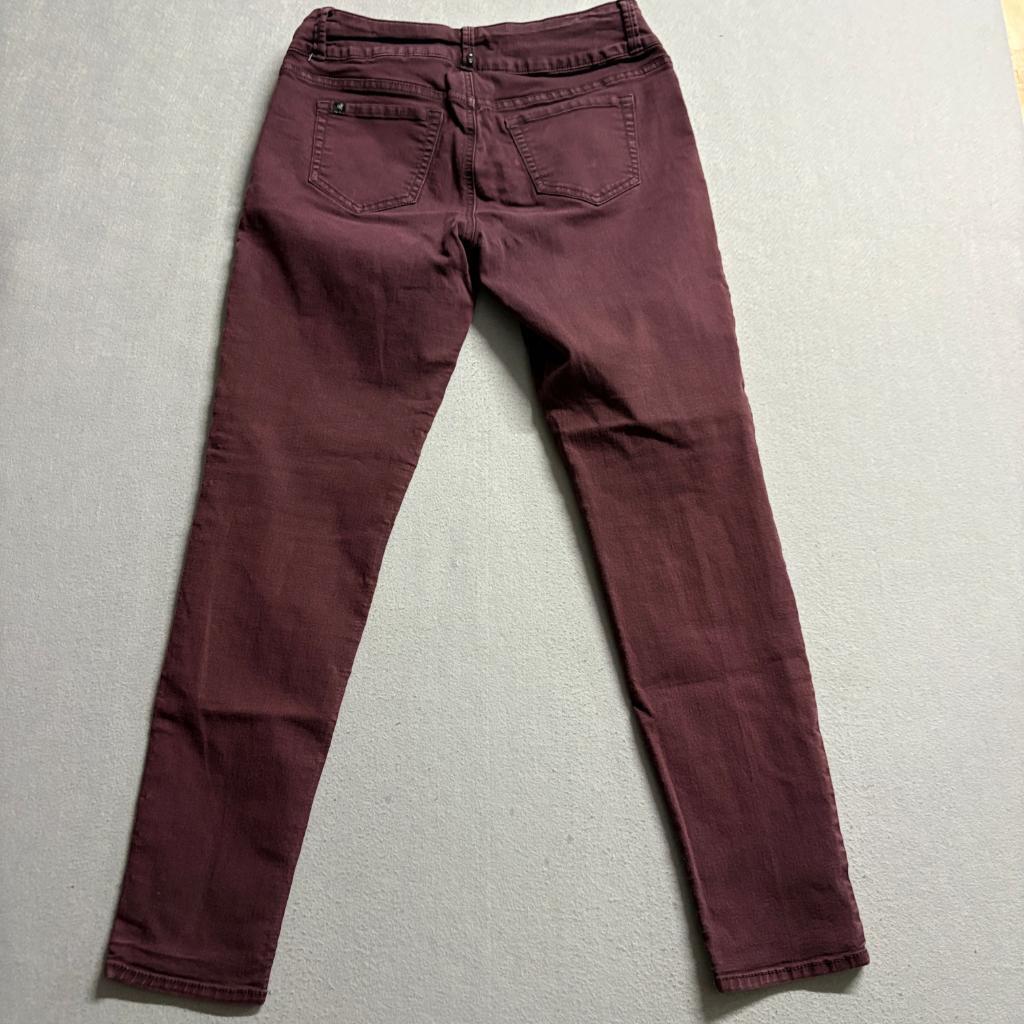 Lovesick Super Skinny Jeans Womens Size 11 Burgundy Maroon Stretch Denim