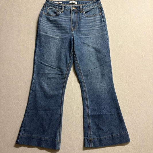 Vigoss High Rise Flare Jeans Womens Size 30 Blue Denim Stretch Wide Leg
