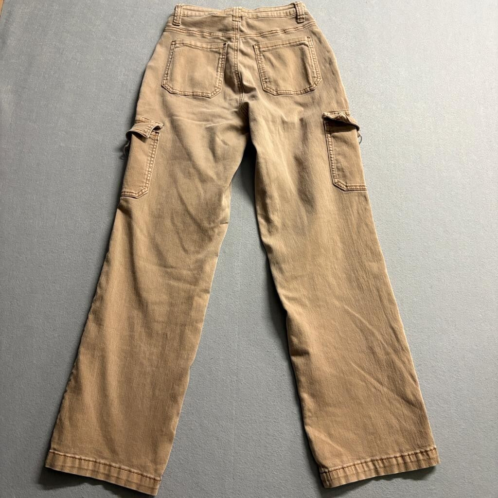 Legend Womens Cargo Pants Size S Brown Stretch Utility Wide Leg High Rise