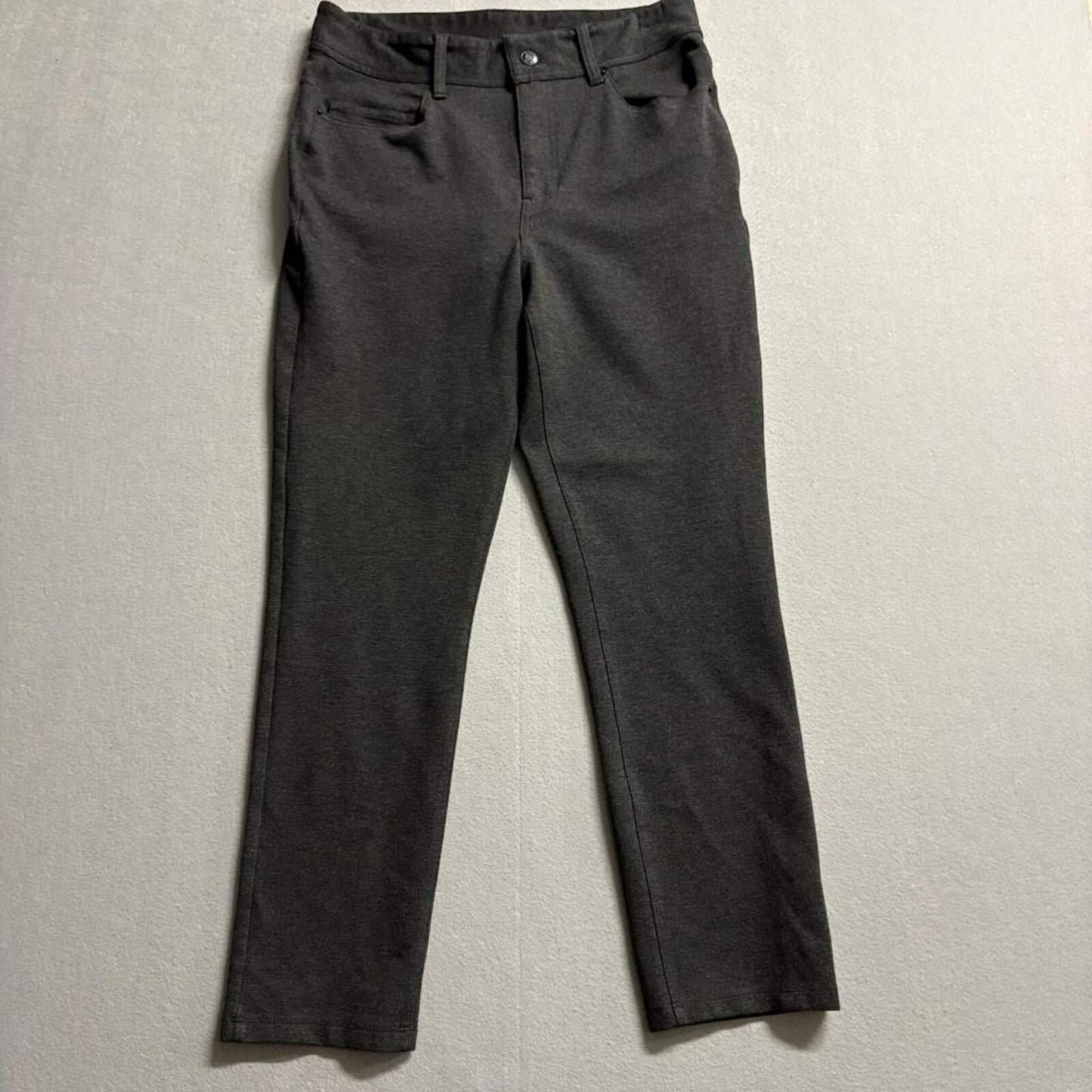 DKNY Pants Womens Size 12 Gray Straight Leg Stretch Casual Comfort Trousers