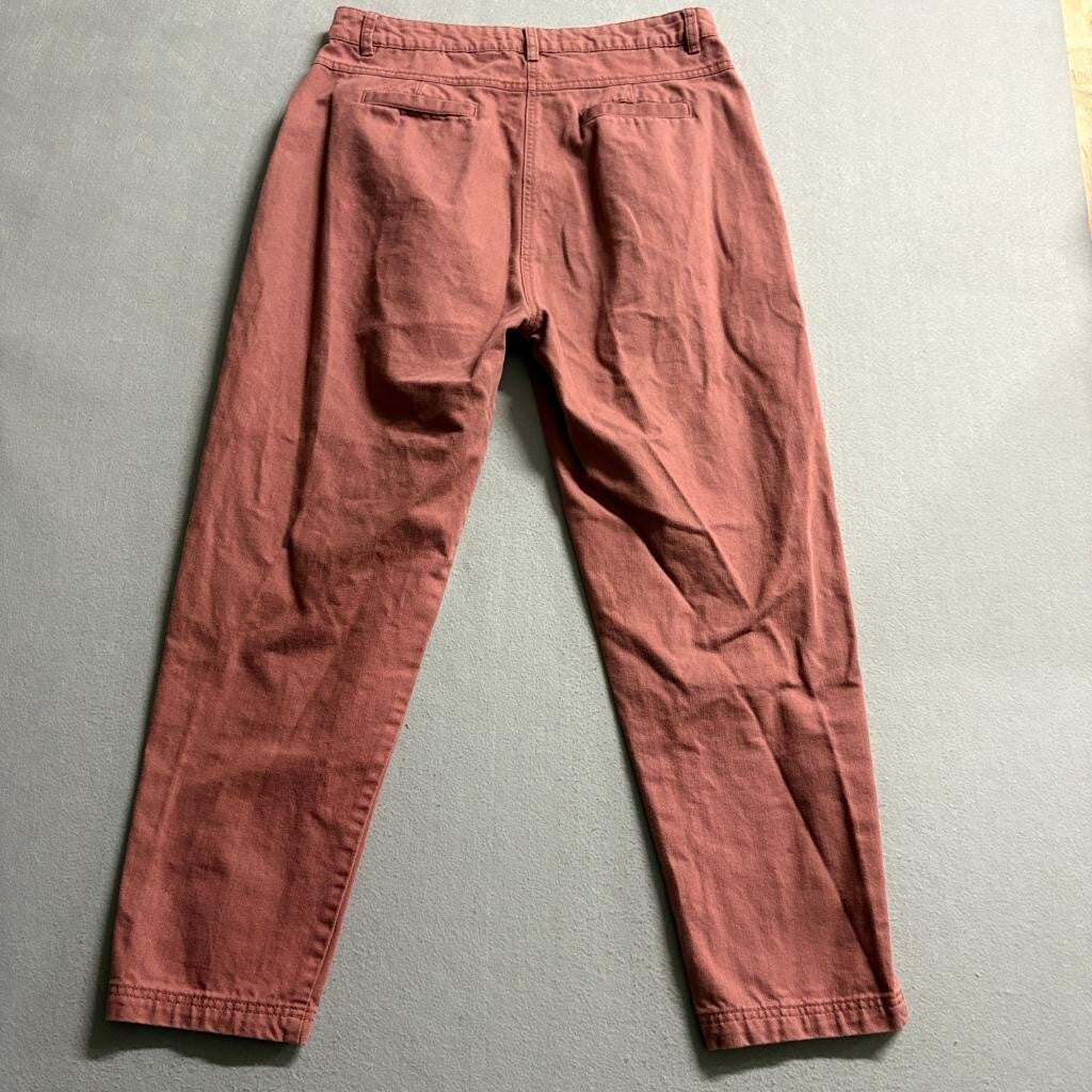 Cotton On Womens Pants Size US 10 Rose Pink High Rise Seam Front Tapered Leg