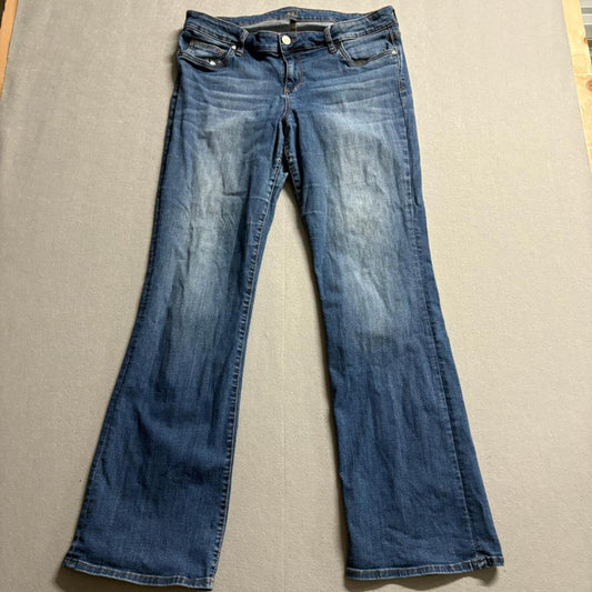Kut from the Kloth Baby Bootcut Jeans Womens 14S Blue Denim Stretch Flawed
