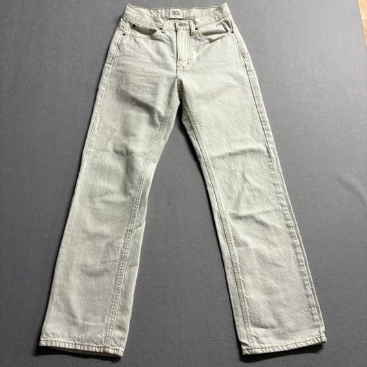 BDG Cowboy Jean Womens 25 Off White Beige Denim High Rise Straight Leg Pants