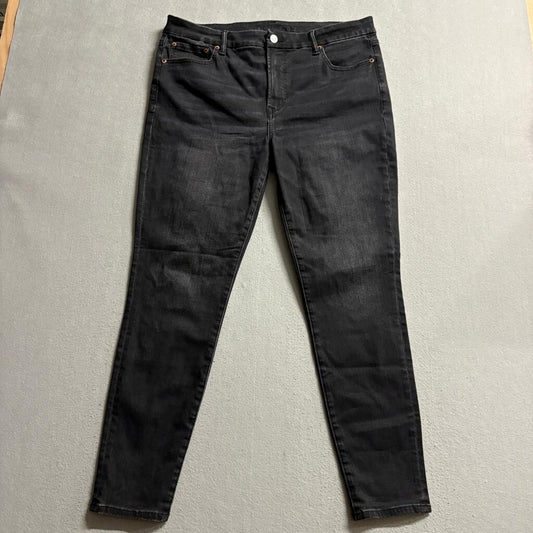 American Eagle High Rise Jegging Womens Size 16 Regular Black Luxe Stretch Jeans
