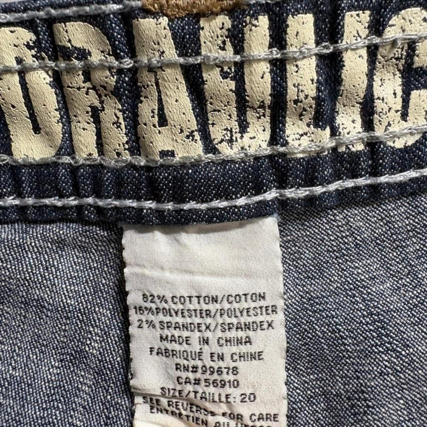 Hydraulic Gramercy Slim Bootcut Jeans Womens 20 Blue Denim Thick Stitch Stretch