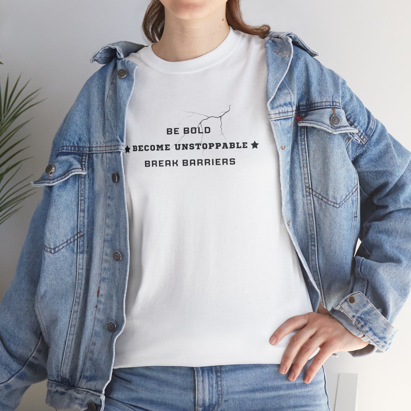 Be Bold Break Barriers Unstoppable Unisex Heavy Cotton Tee