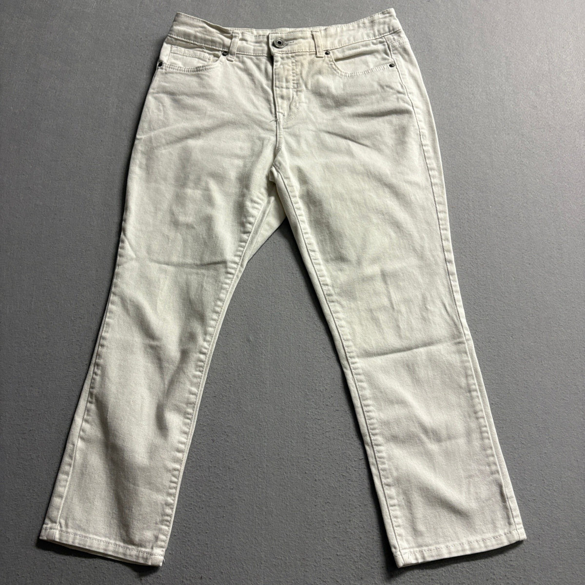 Nine West Vintage America Collection Jeans Womens 6/27 Off White Straight Leg