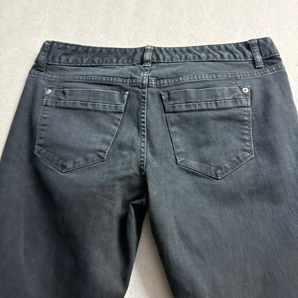 Mossimo Premium Denim Skinny Jeans Womens 12S Black Stretch Fit 4 Short