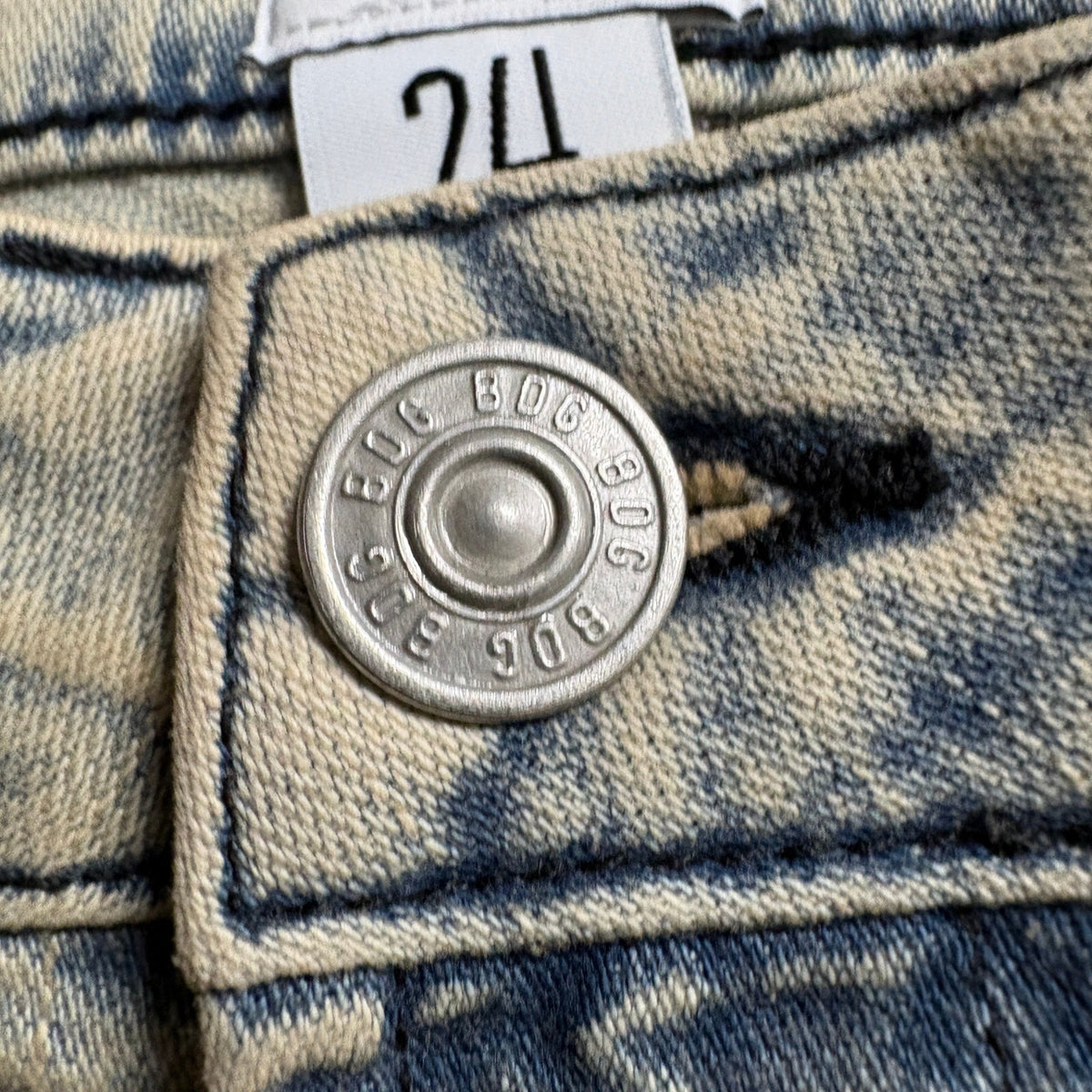 BDG Urban Outfitters Flare Jeans Womens 24 Yellow Acid Wash Zipper Accents