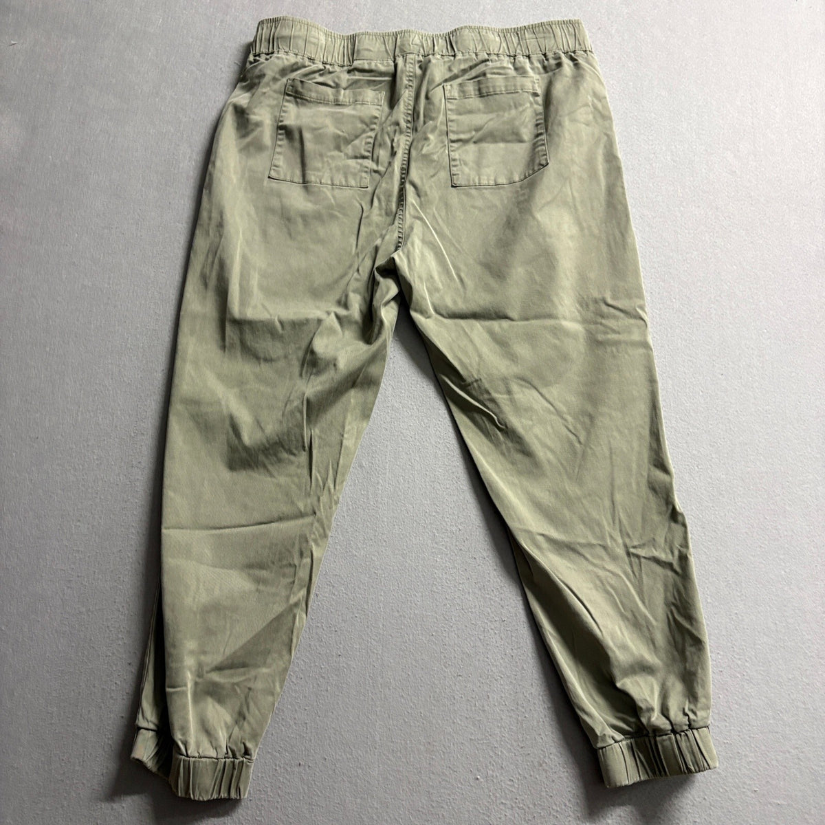 Buffalo David Bitton Womens Jogger Pants Large Green Lyocell Stretch Cargo