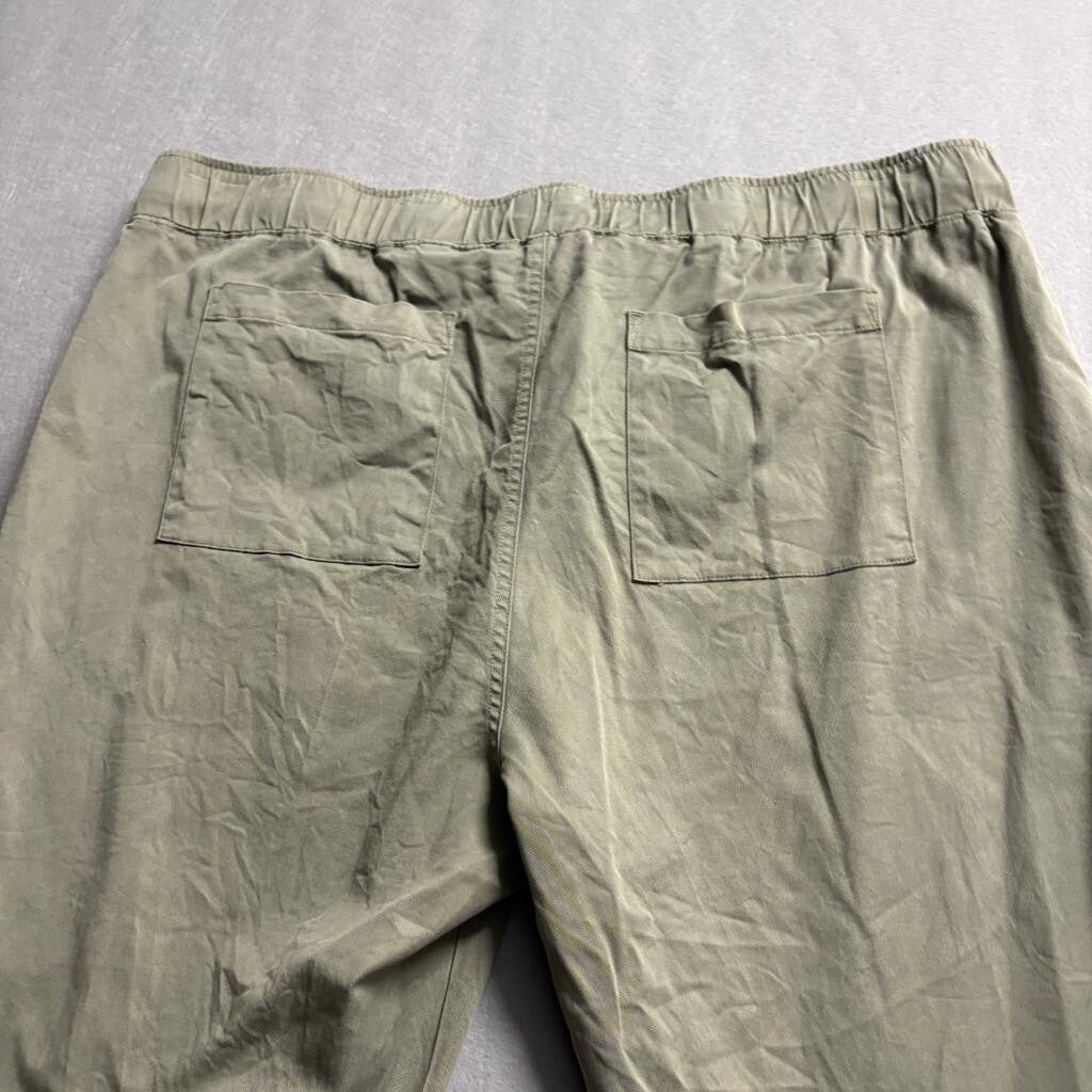 Buffalo David Bitton Jogger Pants Womens XL Green Lyocell Blend Elastic Waist