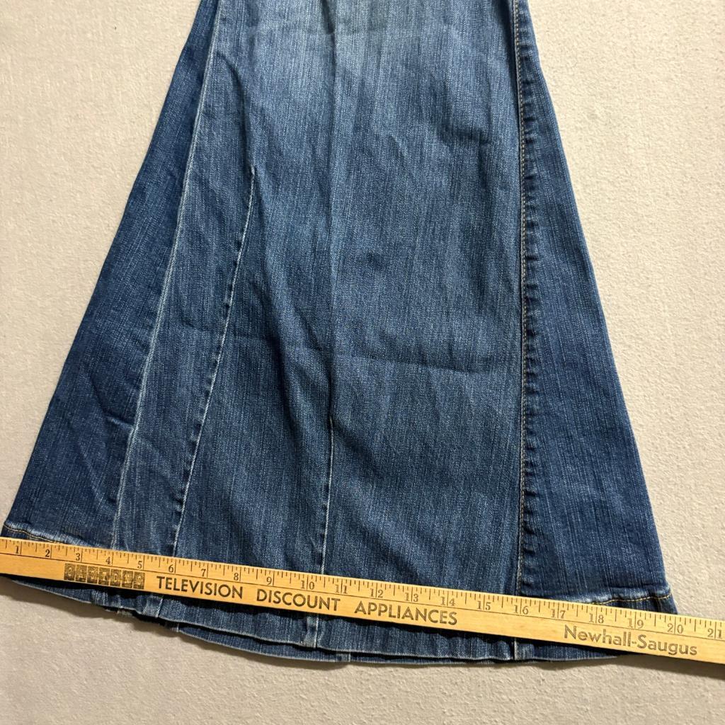 Festive Women's High Rise Extreme Flare Bell Bottom Jeans Blue Size 12T Tall