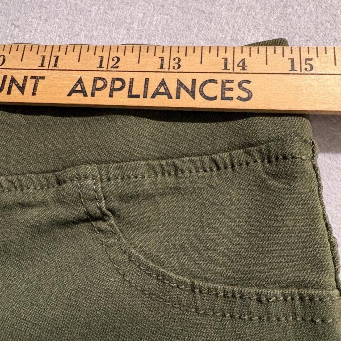 Guzman Women Plus Size 2XL Olive Green Distressed Skinny Pants Drawstring