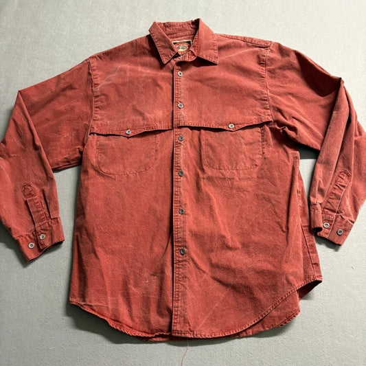 Australian Outback Collection Shirt Mens Large Red Cotton Canvas Western