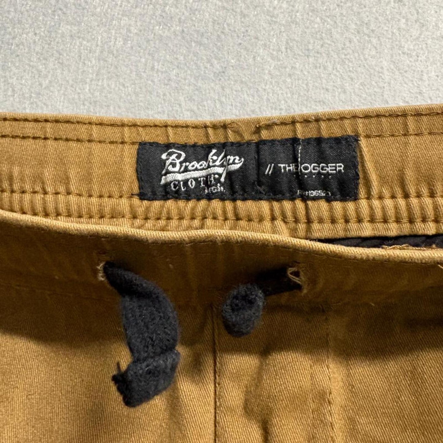 Brooklyn Cloth Jogger Pants Mens Large Brown Cotton Blend Elastic Waist Stretch