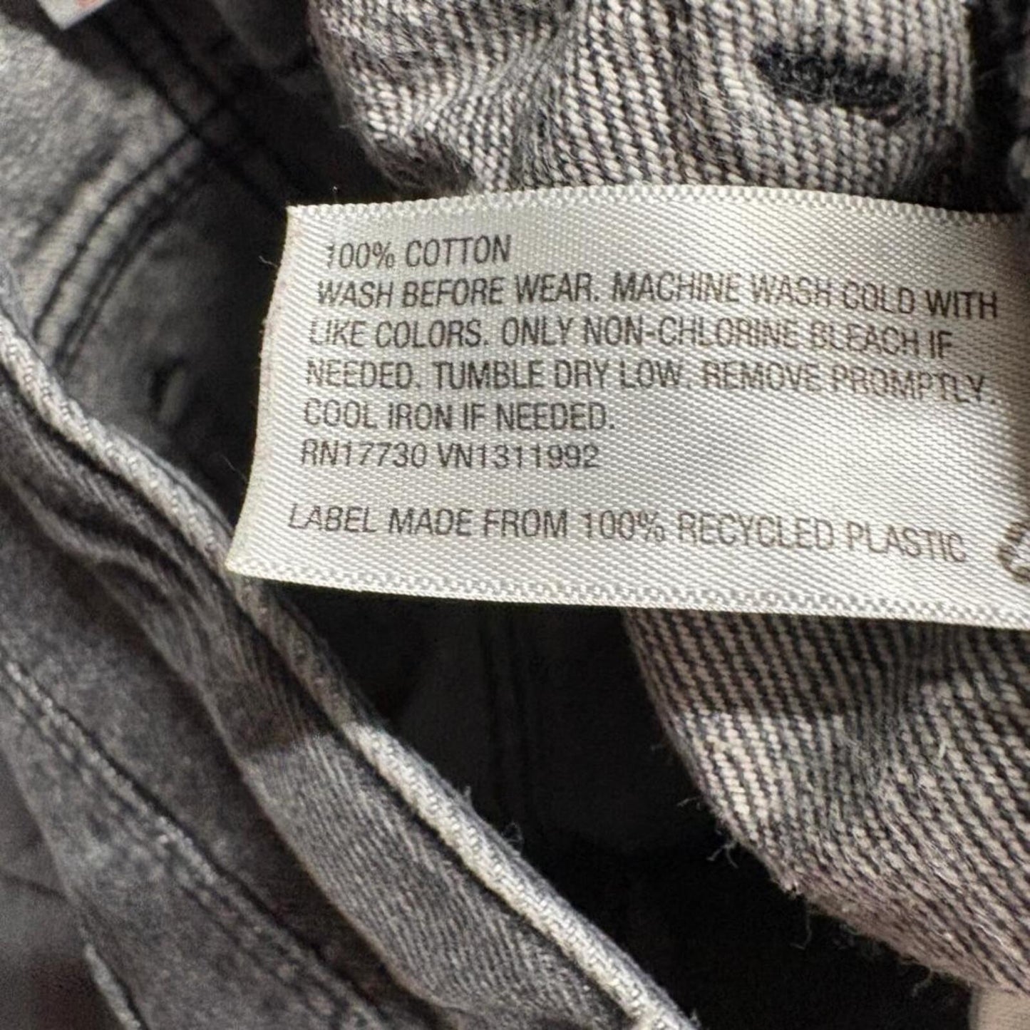 Cat & Jack Girls Jeans Size 14 Husky Gray Relaxed Straight Denim Pants