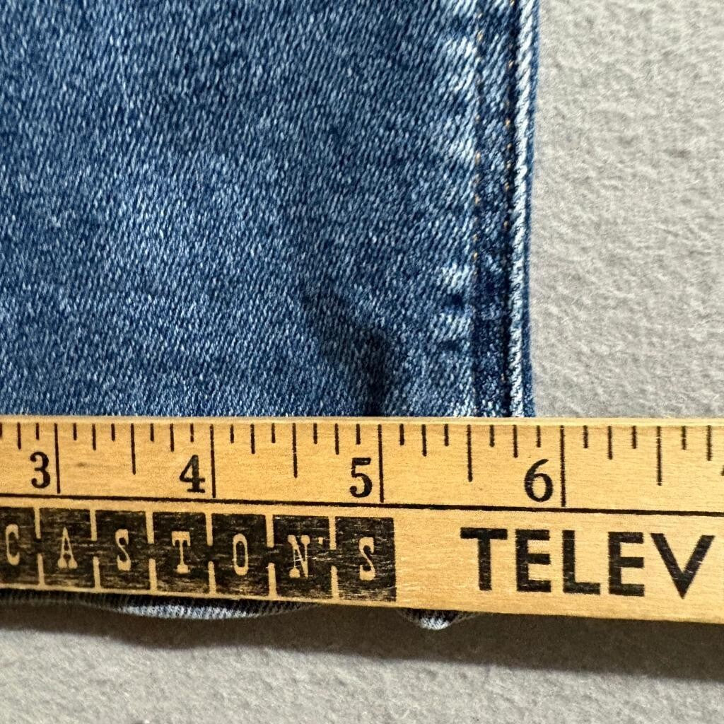 American Eagle Mom Jeans Womens Size 4 Long Blue Denim Stretch High Rise