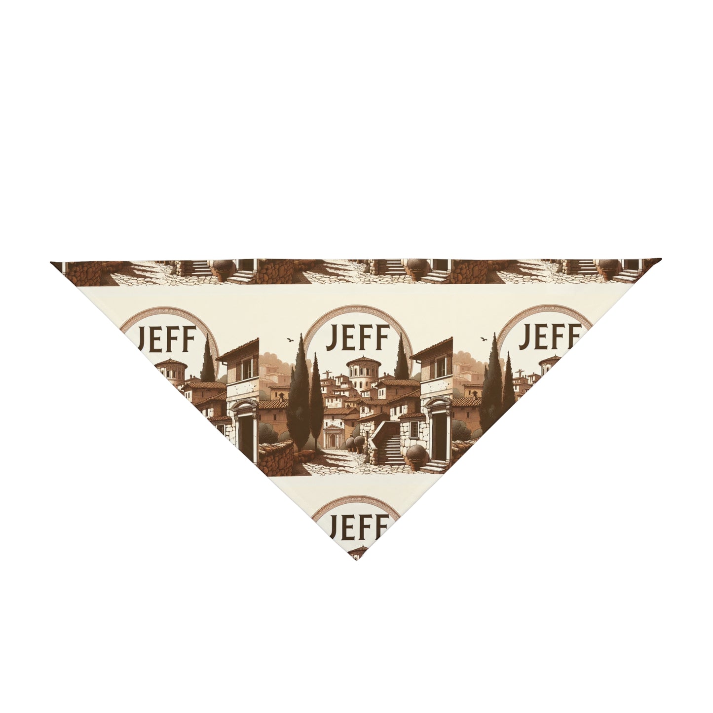 My Name is Jeff Gladiator Theme Pet Bandana Printify