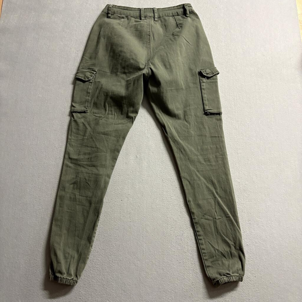 American Bazi Olive Green Cargo Jogger Pants Womens Medium Stretch Utility