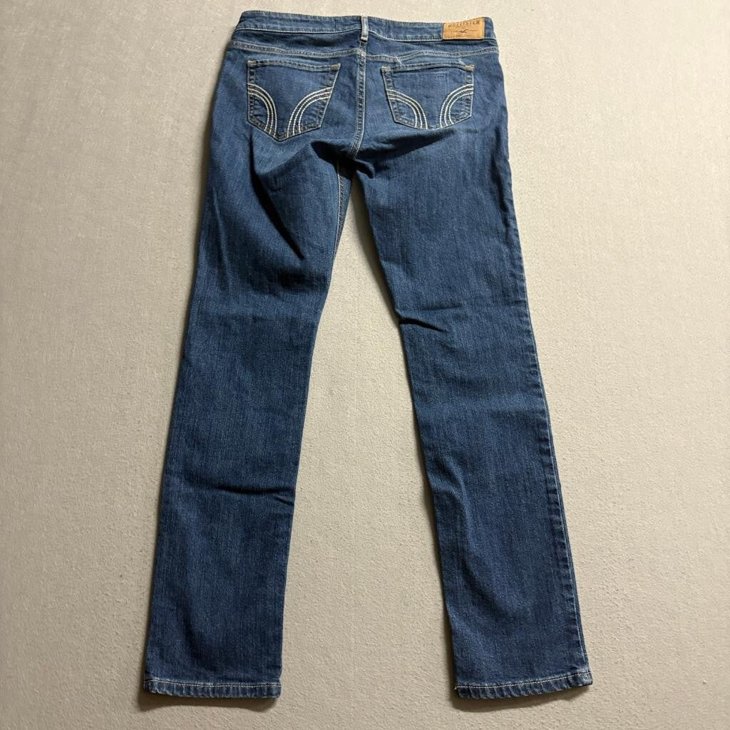 Hollister Jeans Womens 5S W27 L31 Blue Denim Low Rise Straight Leg Stretch