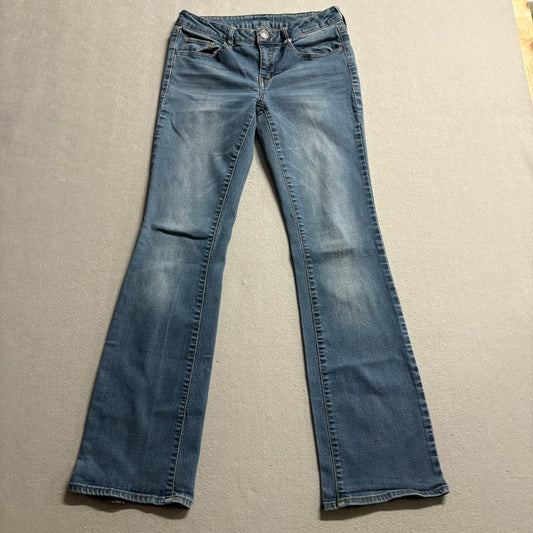 American Heritage Jeans Womens 6 Blue Denim Bootcut Stretch Mid Rise RN 73277