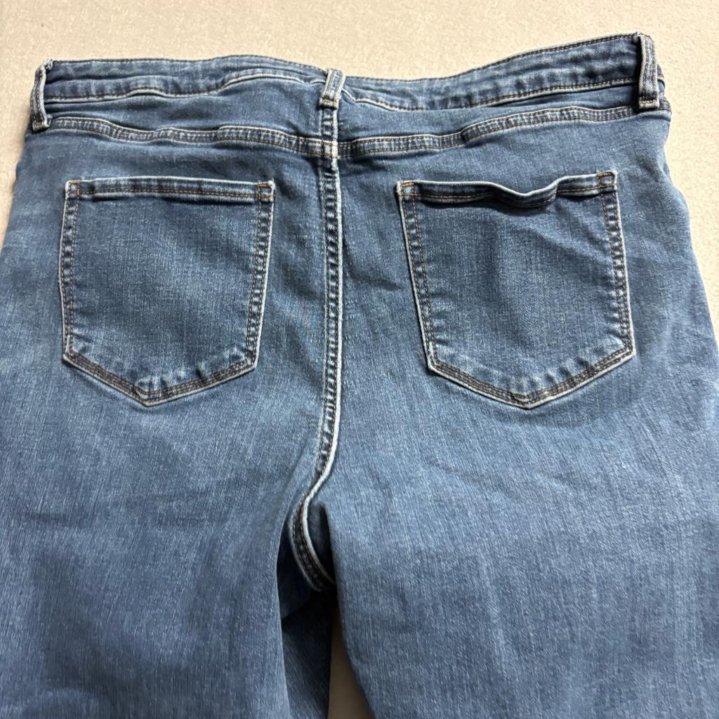 Nine West Skinny Jeans Womens 16P Blue Denim Stretch Crop Petite