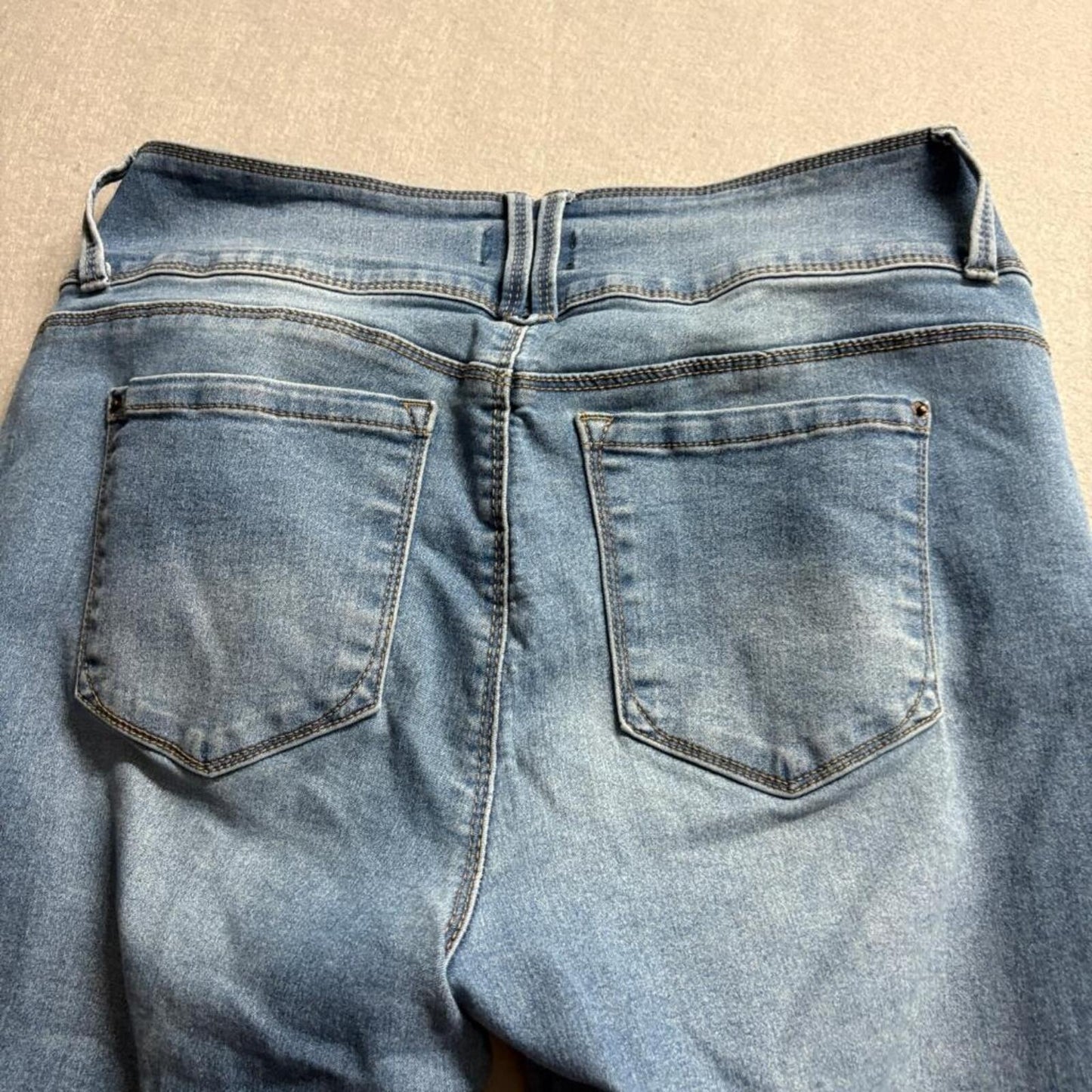 Curve Appeal High Rise Skinny Jeans Womens Size 12/31 Blue Denim Curve Creator