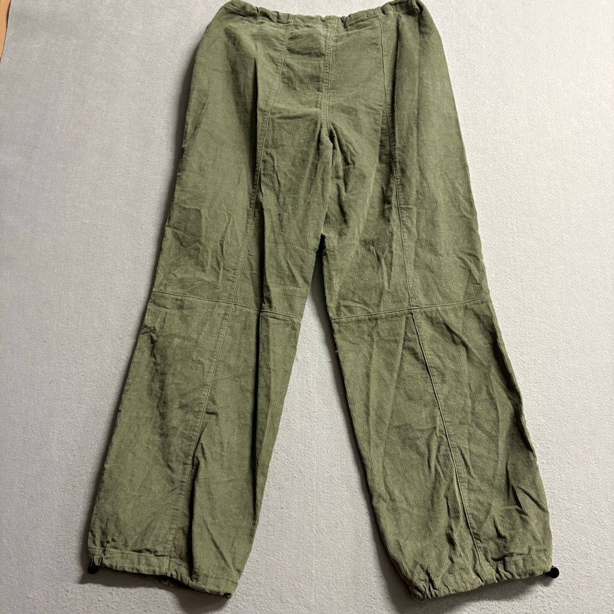 Girlish Olive Green Corduroy Mid Rise Utility Jogger Pants Womens Size XS