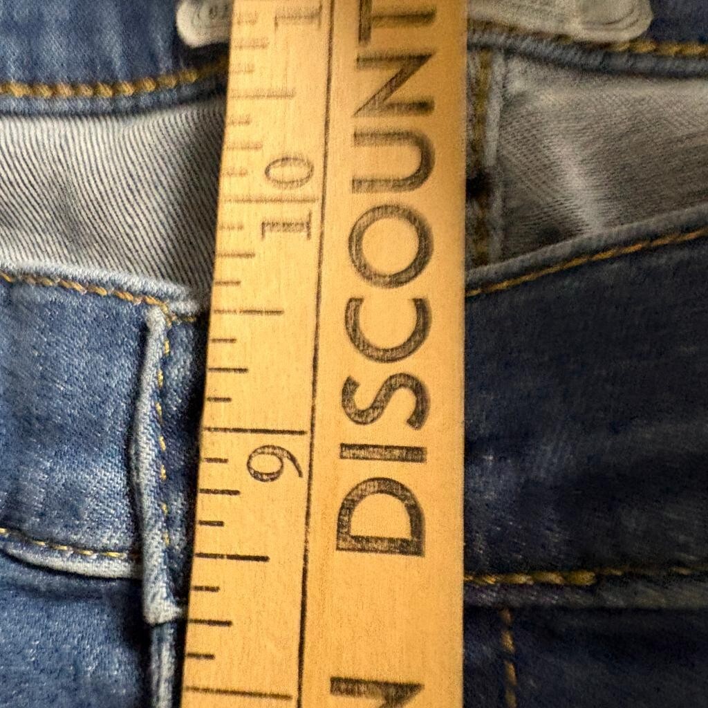 Free People Women Skinny Jeans Size 31 Blue Denim Button Fly Raw Hem Stretch