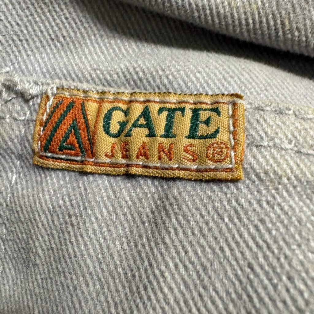Vintage Gate Jeans Mens 36x31 Gray Denim 100% Cotton Made in Taiwan Distressed